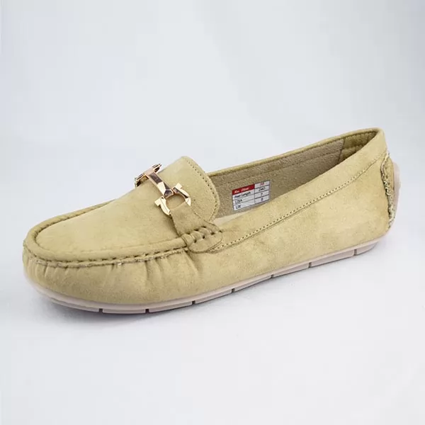 Mocassin pour femme GG/3160 beige daim sandale médicale femme confortable Maroc